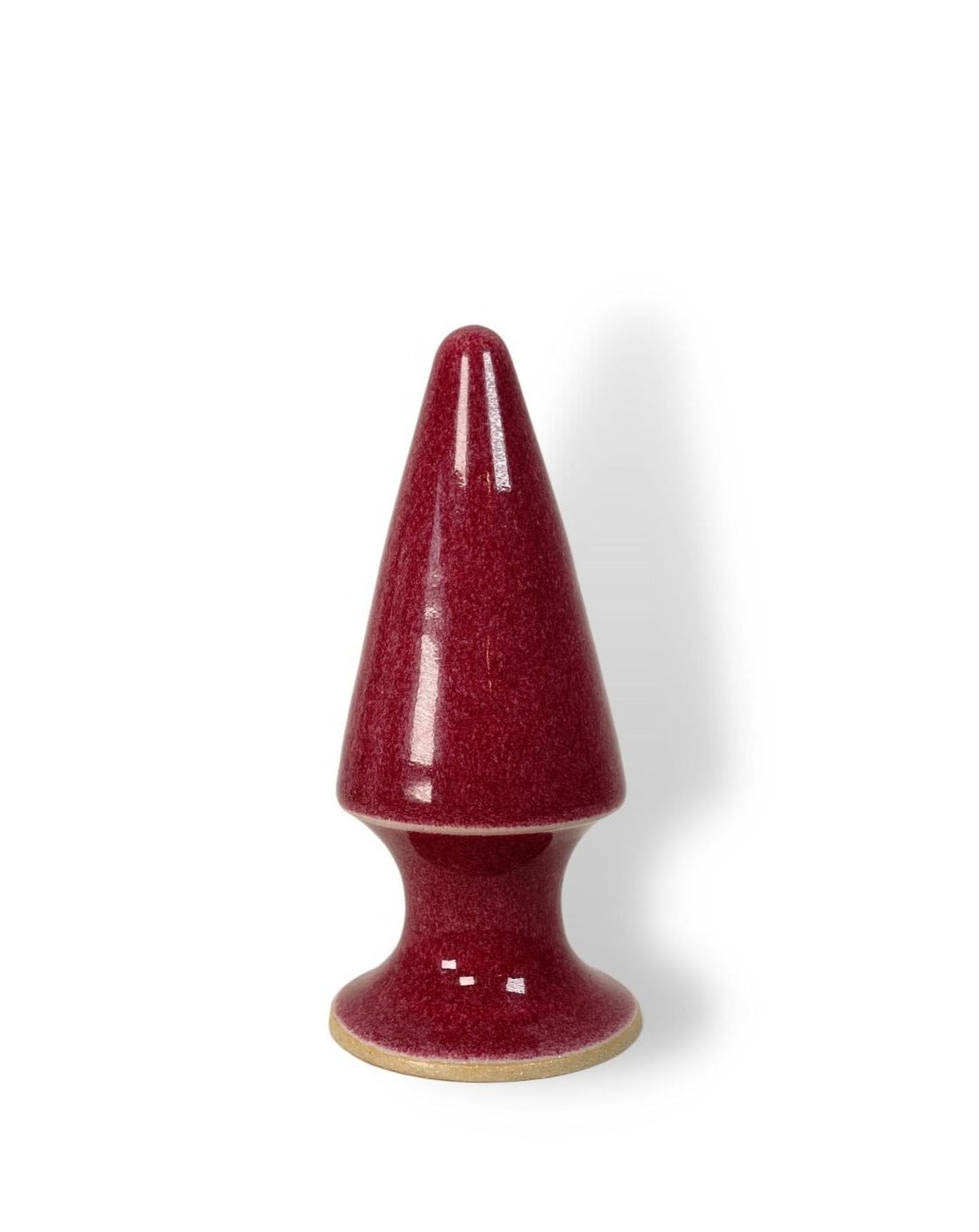 Ceramic Cone Butt Plug in Deep Rose
