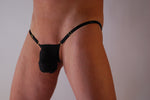 Load image into Gallery viewer, tiny black briefs for men. Cocksock underwear. Moot lingerie
