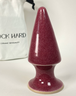 Load image into Gallery viewer, Ceramic Cone Butt Plug in Deep Rose
